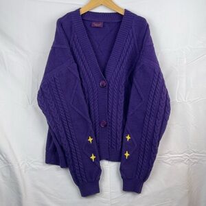 Taylor Swift Purple w/ Stars “Speak Now” Cardigan Taylor’s Version, Medium/Large